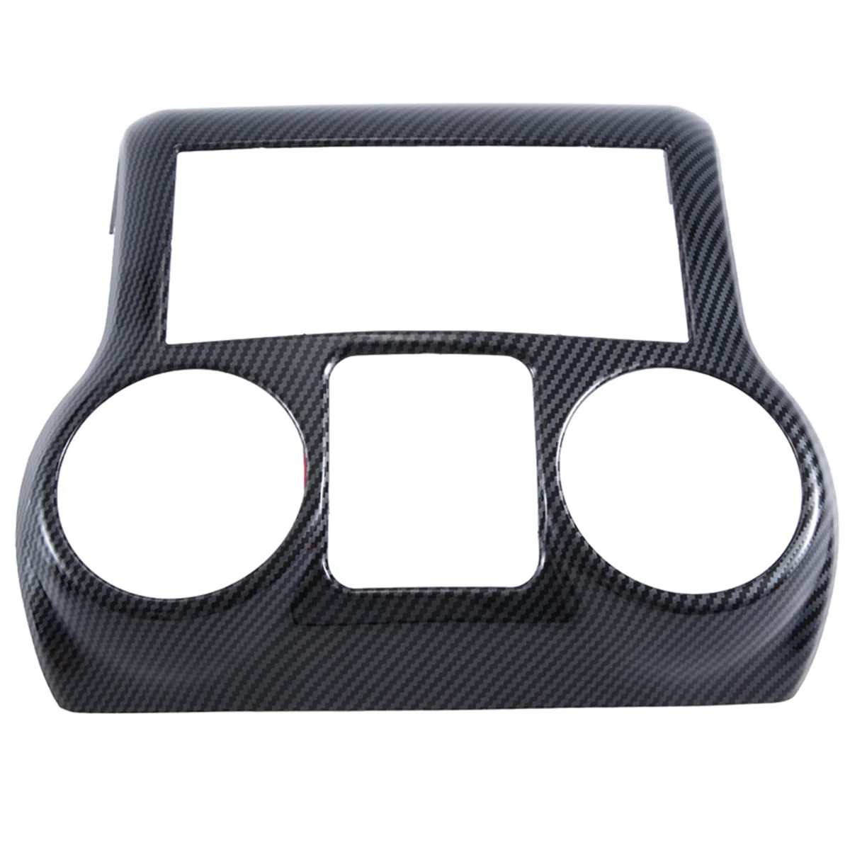 Car Modification Accessories Center Console Decorative Panel Interior Black Carbon Pattern for Jeep Wrangler JK 2011-17