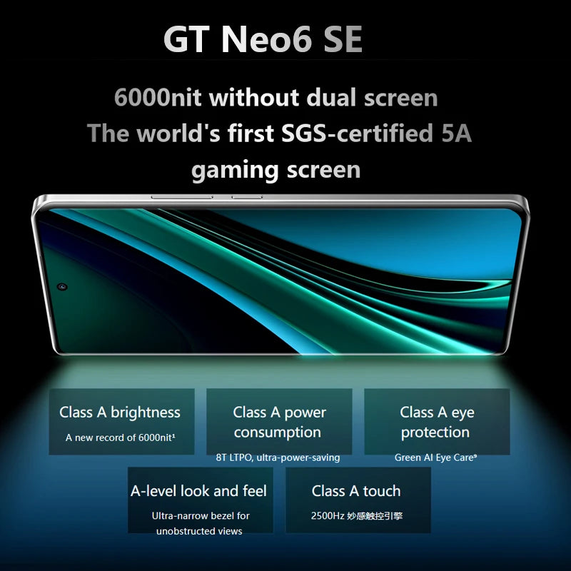 Unlocked NEW Realme GT Neo6 SE 5G Snapdragon 7+ Gen 3 100W Flash Charger 5500mAh google play 6.78Inch AMOLED 120Hz 50MP NFC