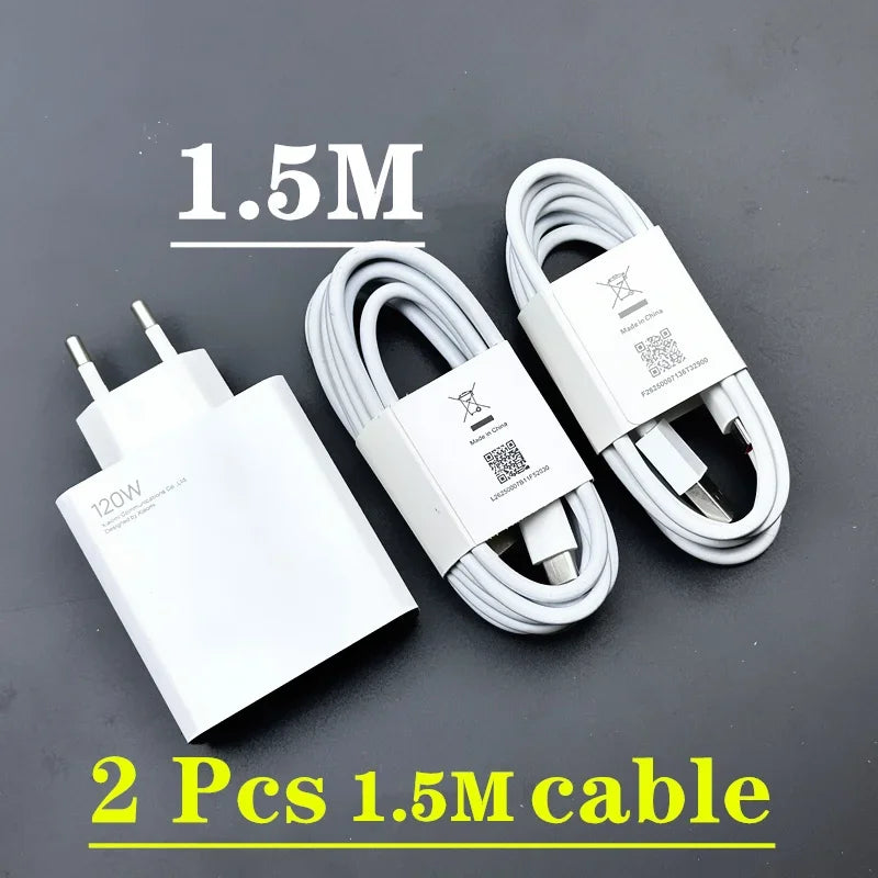 Xiaomi Charger 120W Original EU US Fast charge 6A usb C Cable  for Mi 12 12S 11t 13 Pro Poco F4 GT Redmi Note 13 Type C Cable