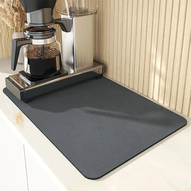 1pcs Tableware Mat Super Absorbent Coffee Plate Large Kitchen Absorbent Drying Pad Quick Drying Drainage Pad Gray Blue