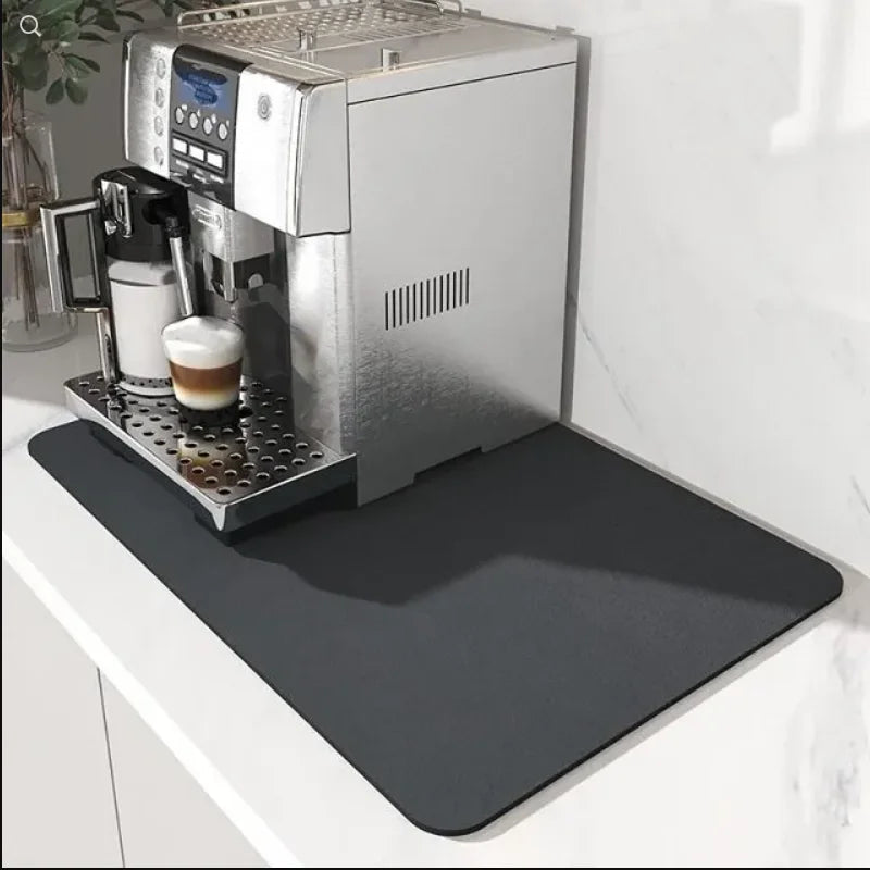 1pcs Tableware Mat Super Absorbent Coffee Plate Large Kitchen Absorbent Drying Pad Quick Drying Drainage Pad Gray Blue