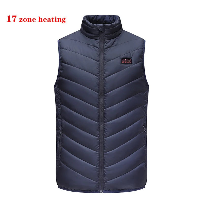 9 Areas Electric Heated Vest For Men USB Infrared Self Heating Vest Men Thermal Jacket Tactical Bodywarmer Veste Chauffante